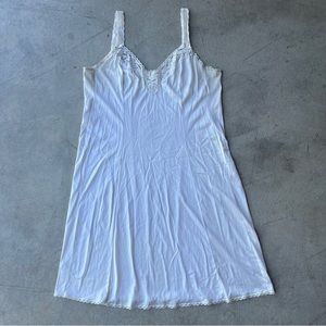 Vintage Vanity Fair White Lace Slip Dress